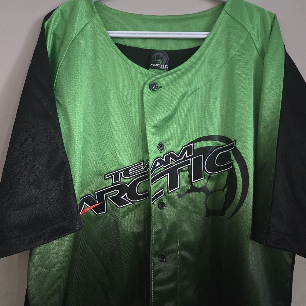 Arctic Cat Team Jersey Button Up Shirt Snowmobile Snow Top Mens XL - Picture 2 of 6